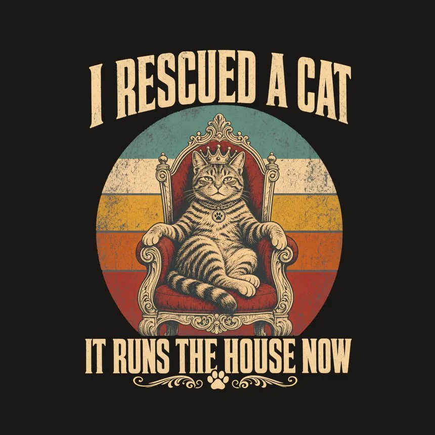 I Rescued A Cat It Runs The House Now Cat Design — funny cat phone case
