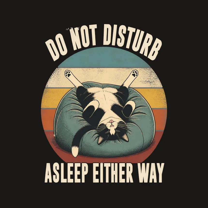 Do Not Disturb Asleep Either Way Cat — funny cat phone case