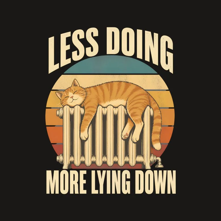 Less Doing More Lying Down Cat — funny cat phone case