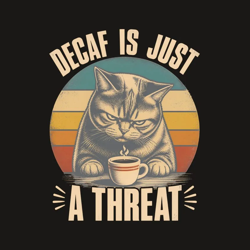 Decaf Is Just A Threat Cat — funny cat phone case