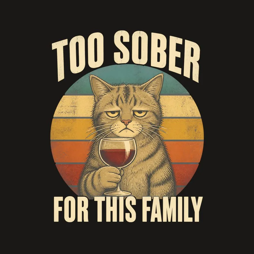 Too Sober For This Family Cat — funny cat phone case