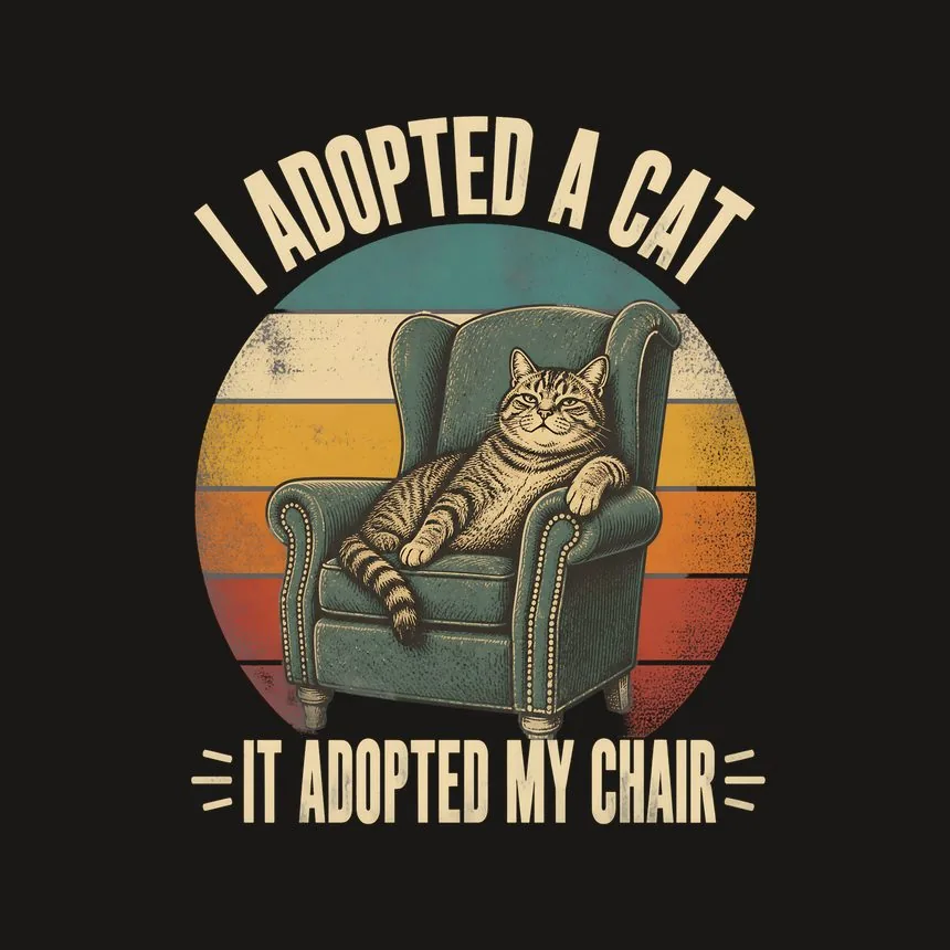 I Adopted A Cat It Adopted My Chair — funny cat phone case