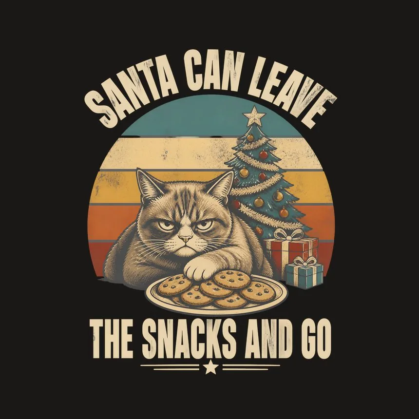 Santa Leave The Snacks And Go Naughty Cat — funny cat phone case