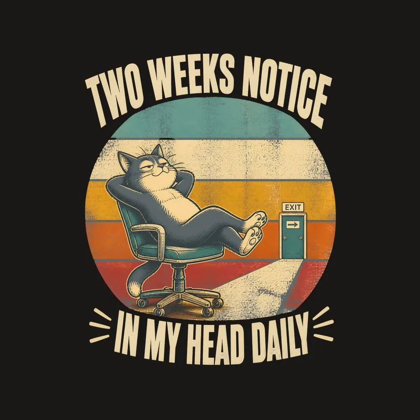 Two Weeks Notice In My Head Cat — funny cat phone case