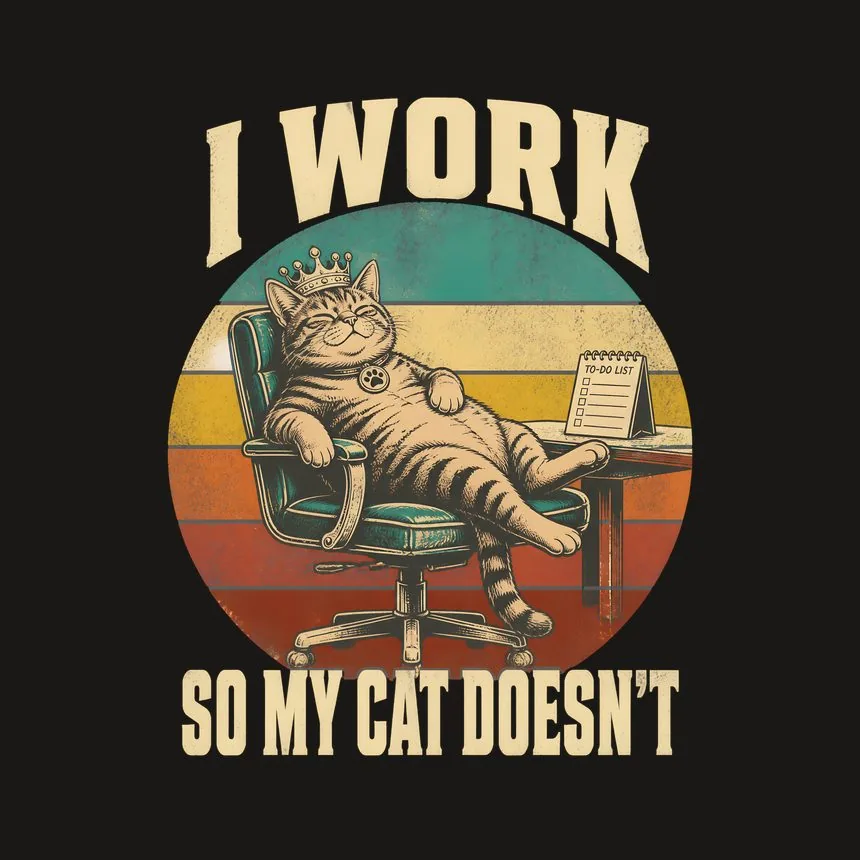 I Work So My Cat Doesn't Cat — funny cat phone case