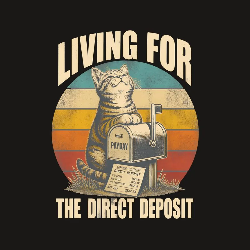 Living For The Direct Deposit Cat — funny cat phone case