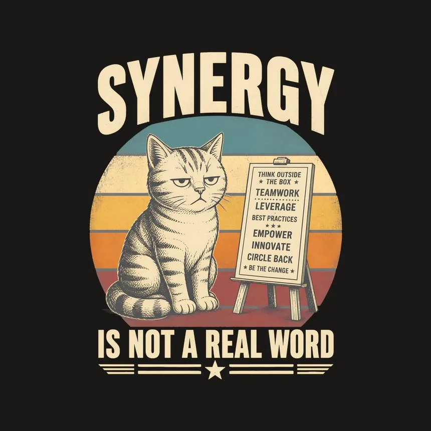 Synergy Is Not A Real Word Cat — funny cat phone case