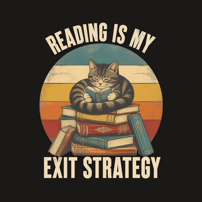 Reading Is My Exit Strategy Cat — funny cat phone case