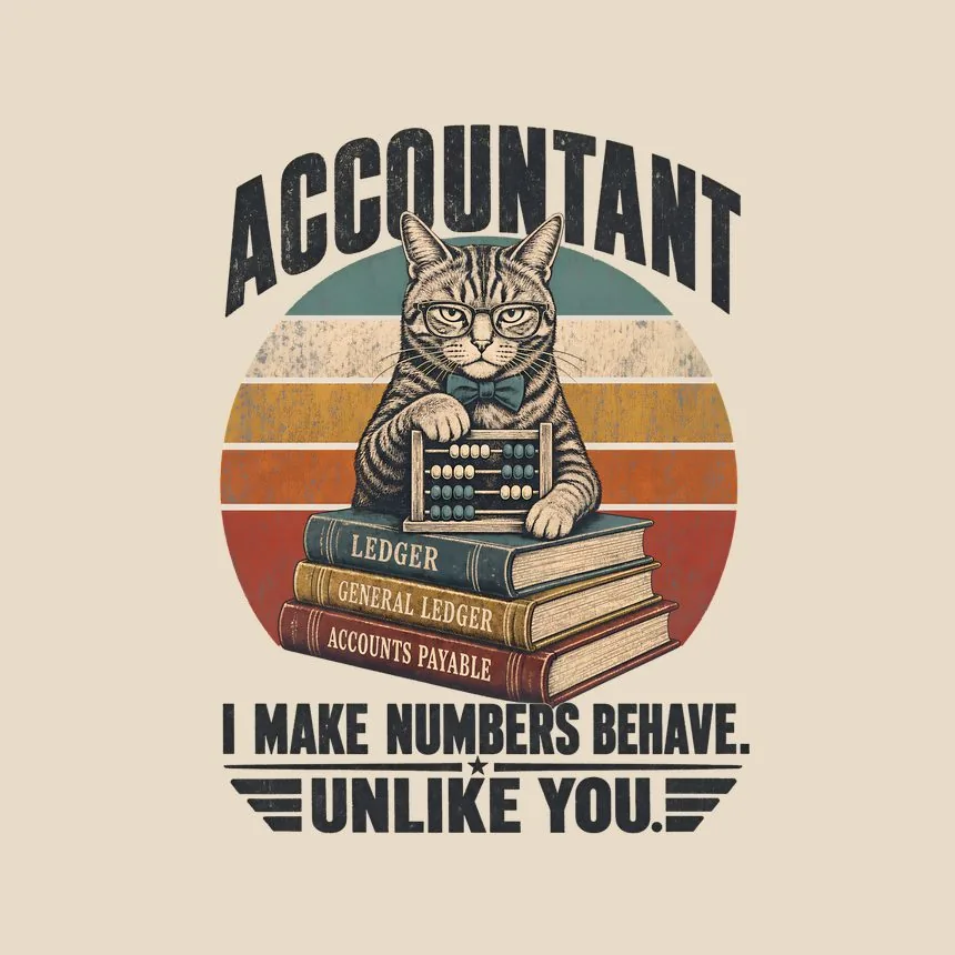 Accountant I Make Numbers Behave. Unlike You — funny cat throw pillow