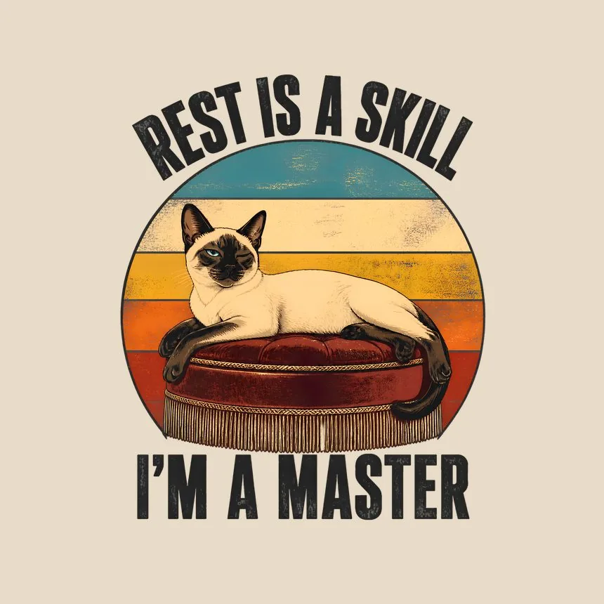 Rest Is a Skill I'm a Master Cat — funny cat throw pillow