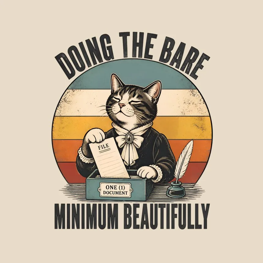 Doing The Bare Minimum Cat — funny cat throw pillow