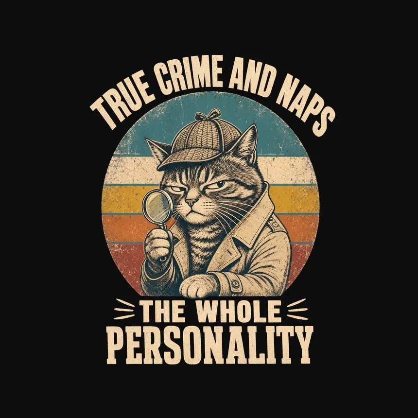 True Crime And Naps The Whole Personality — funny cat sweatshirt