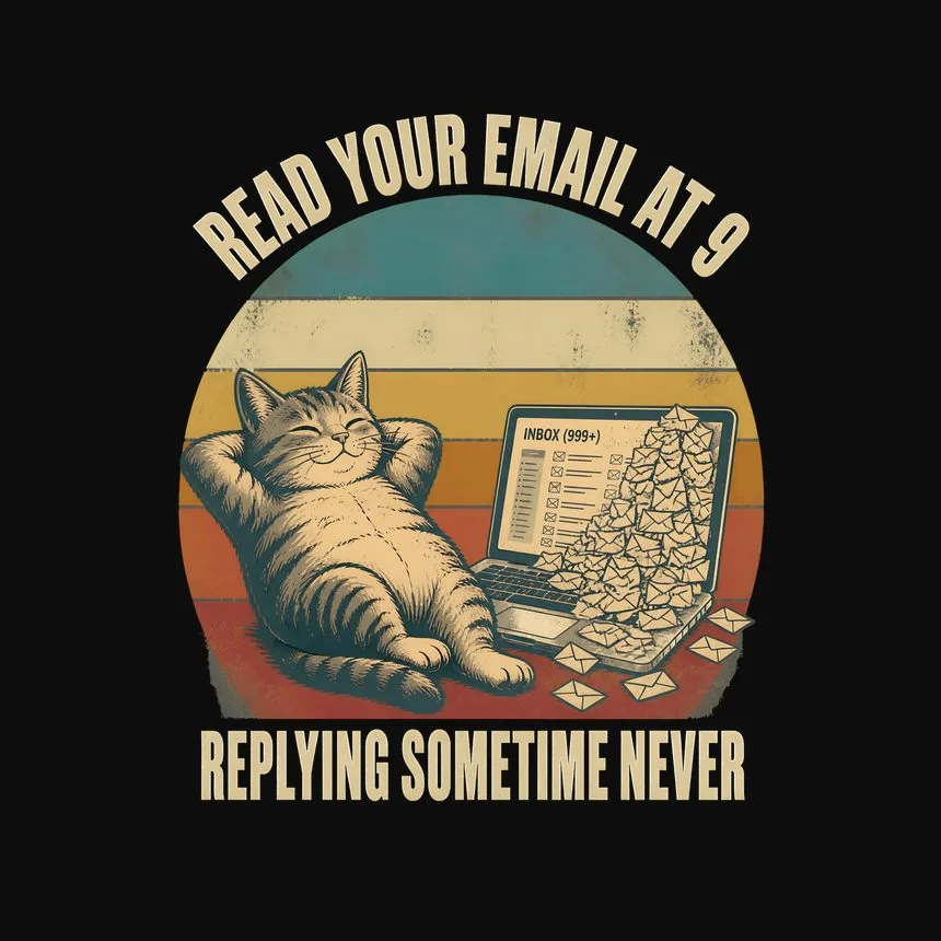 Read At Nine Replying Never Cat — funny cat sweatshirt