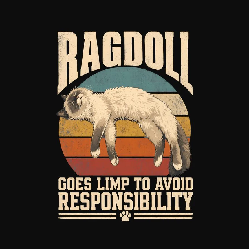Ragdoll Goes Limp To Avoid Responsibility — funny cat tank top