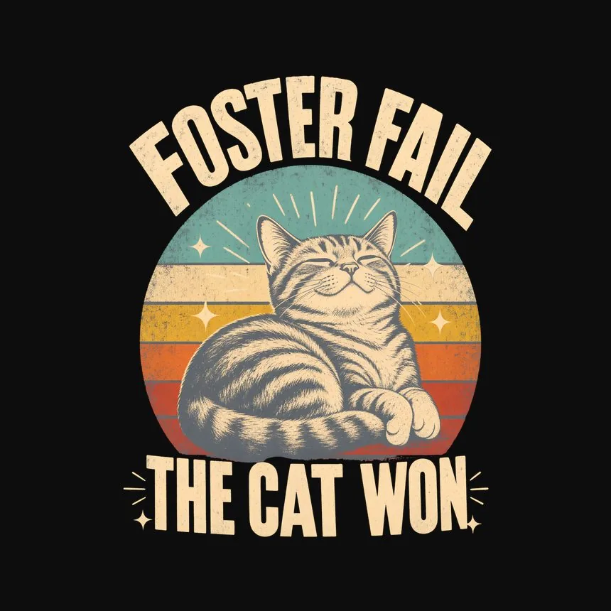 Foster Fail The Cat Won Retro Sarcastic Cat Design — funny cat tank top