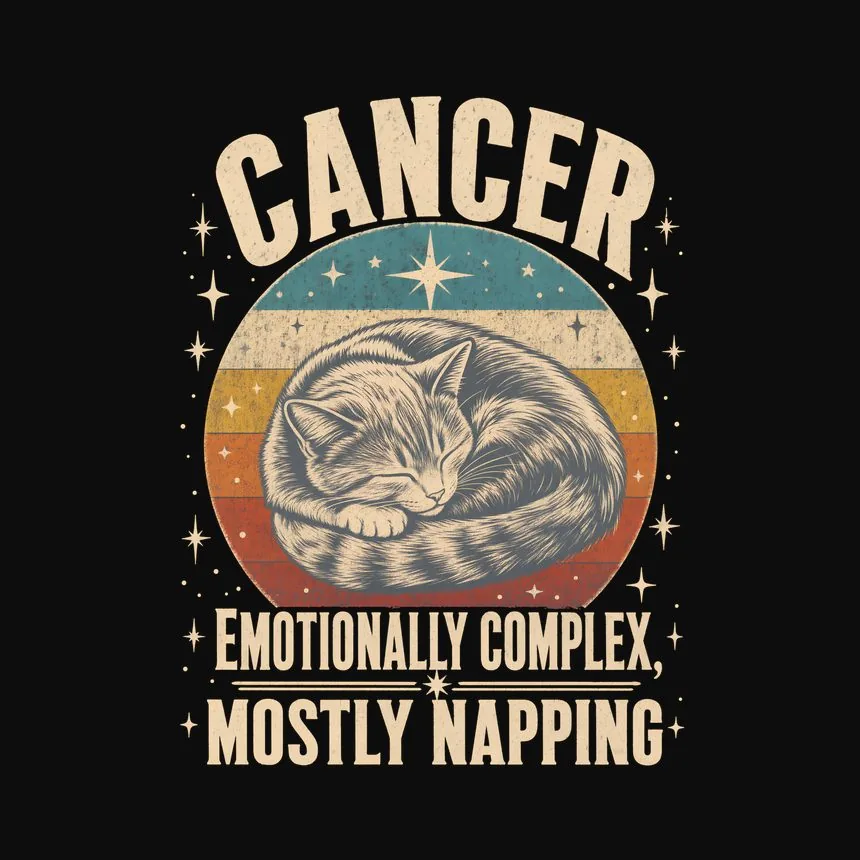 Cancer Emotionally Complex, Mostly Napping — funny cat tee