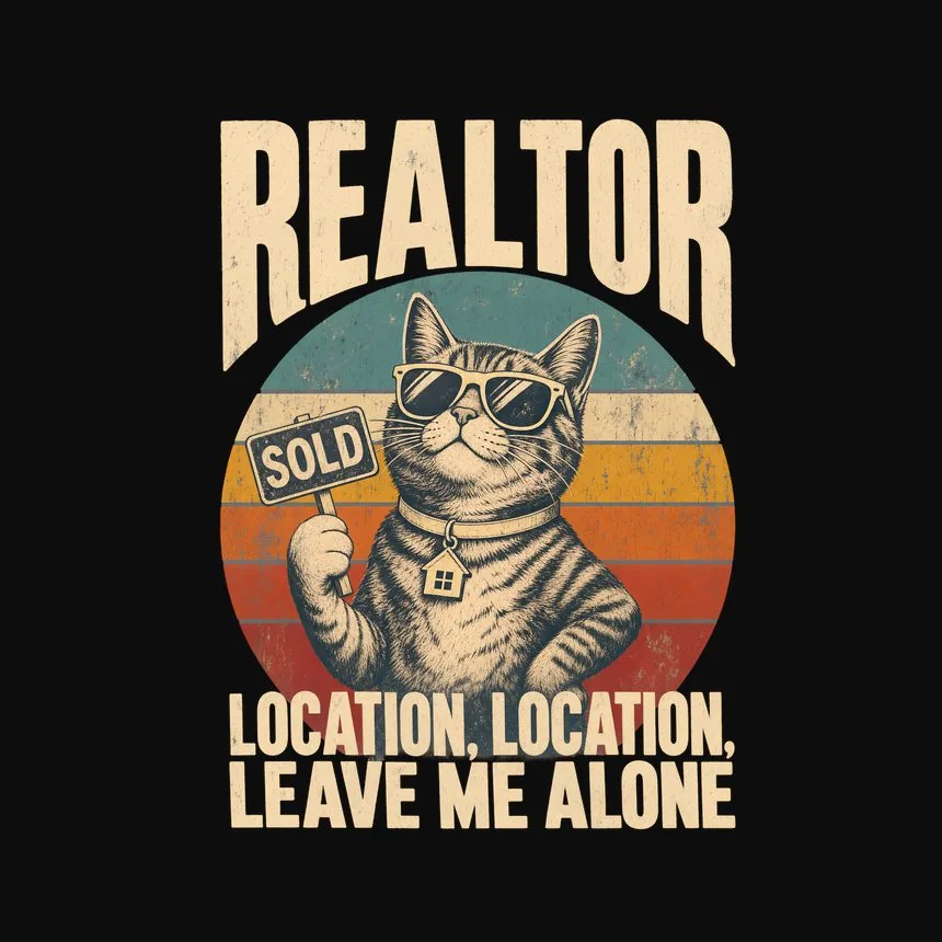 Realtor Location, Location, Leave Me Alone — funny cat tee