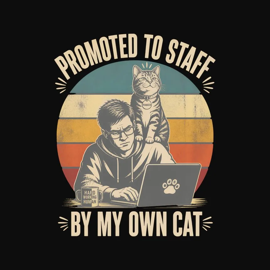 Promoted To Staff By My Own Cat — funny cat tee