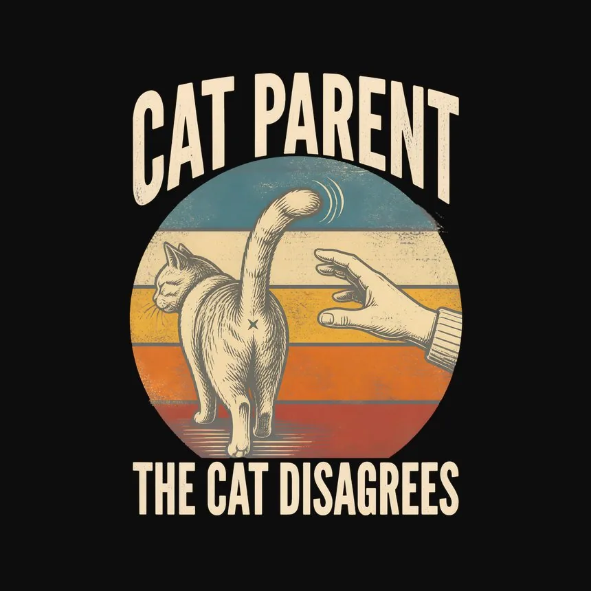 Cat Parent The Cat Disagrees — funny cat tee