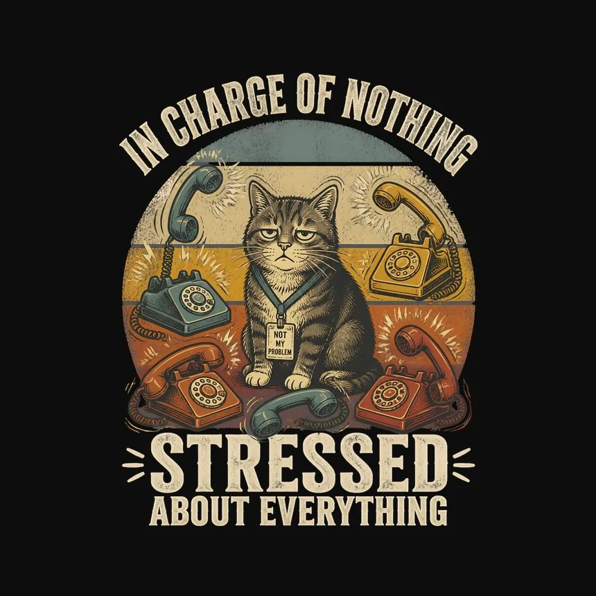In Charge Of Nothing Cat — funny cat tee