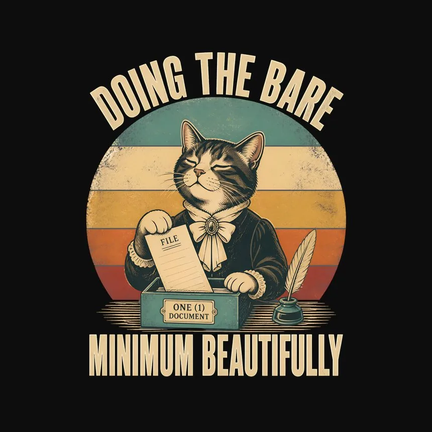 Doing The Bare Minimum Cat — funny cat tee