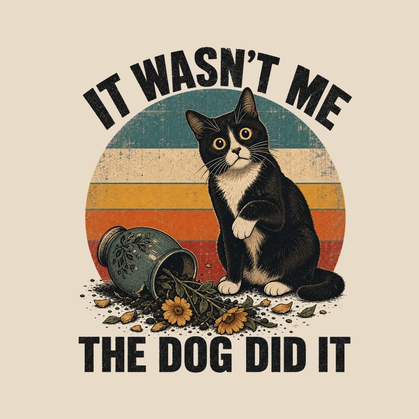 It Wasn't Me The Dog Did It Sarcastic Cat — funny cat tote bag