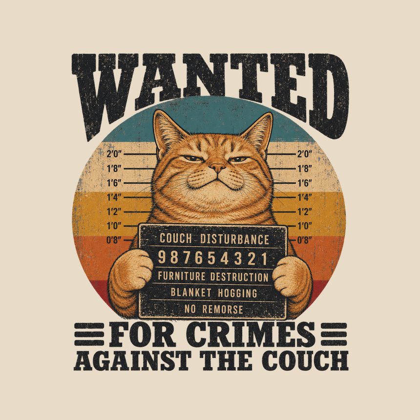 Wanted For Crimes Against The Couch Cat — funny cat tote bag