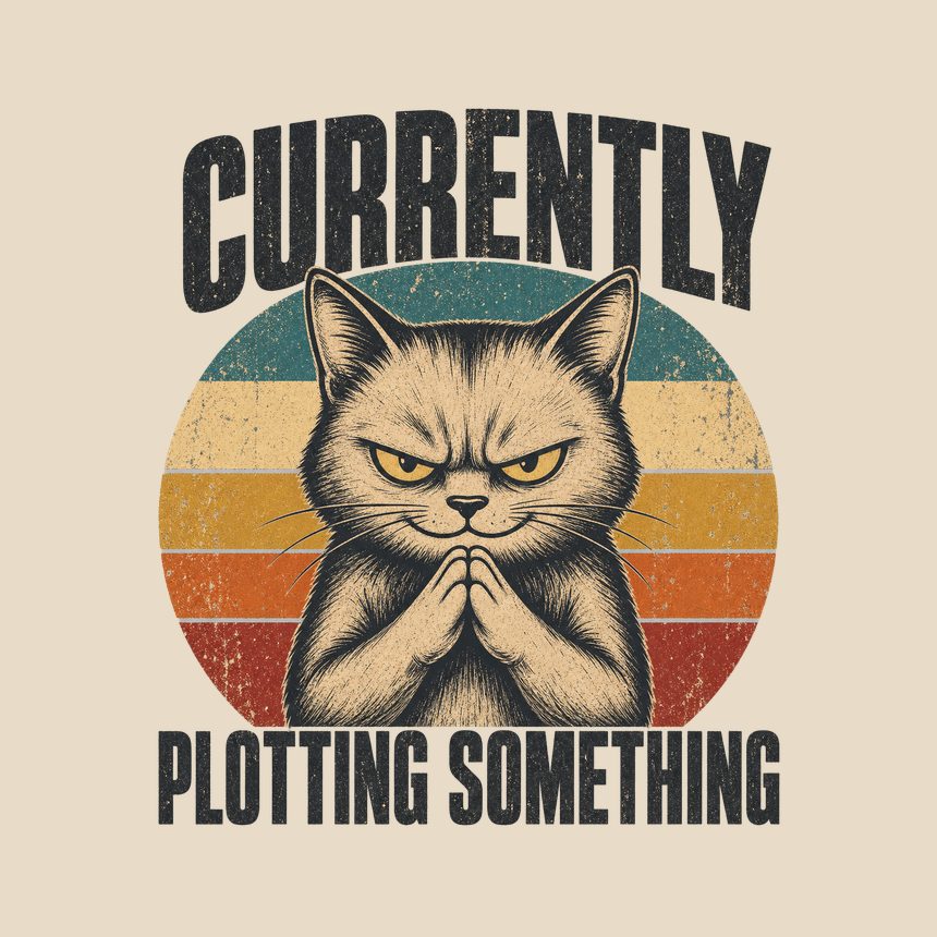 Currently Plotting Something Sneaky Cat Retro — funny cat tote bag