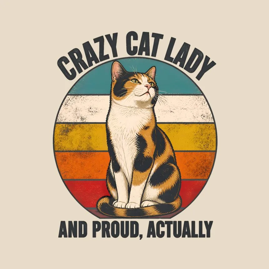 Crazy Cat Lady And Proud, Actually Cat Design — funny cat tote bag