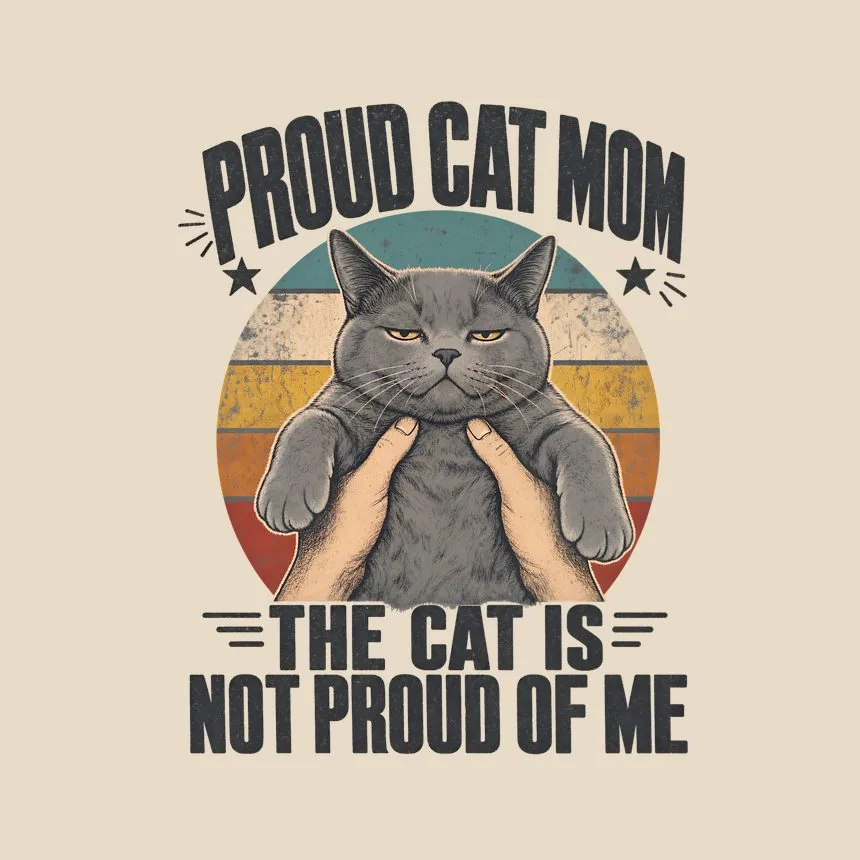 Proud Cat Mom The Cat Is Not Proud Of Me — funny cat tote bag