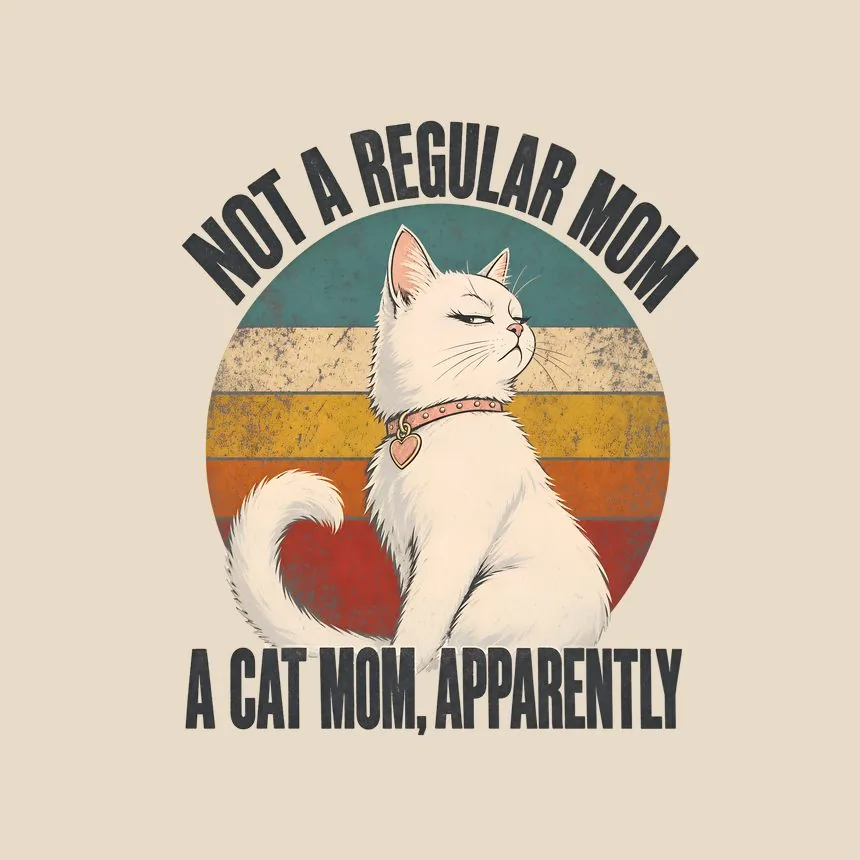Not A Regular Mom A Cat Mom, Apparently Cat Design — funny cat tote bag