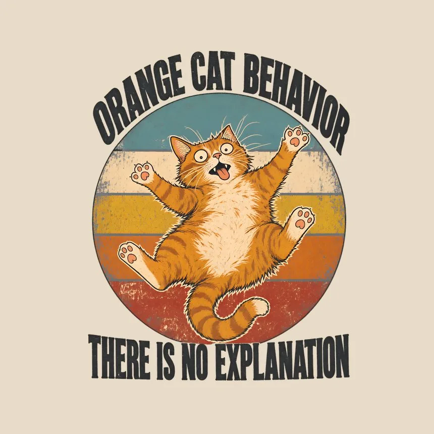 Orange Cat Behavior There Is No Explanation — funny cat tote bag
