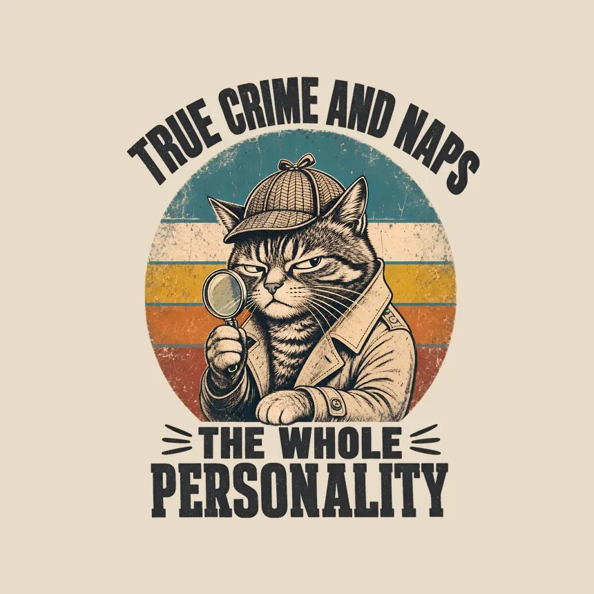 True Crime And Naps The Whole Personality — funny cat tote bag