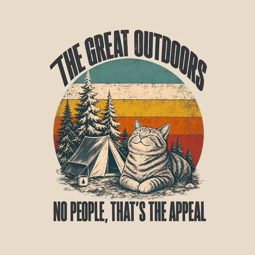 The Great Outdoors No People, That'S The Appeal — funny cat tote bag