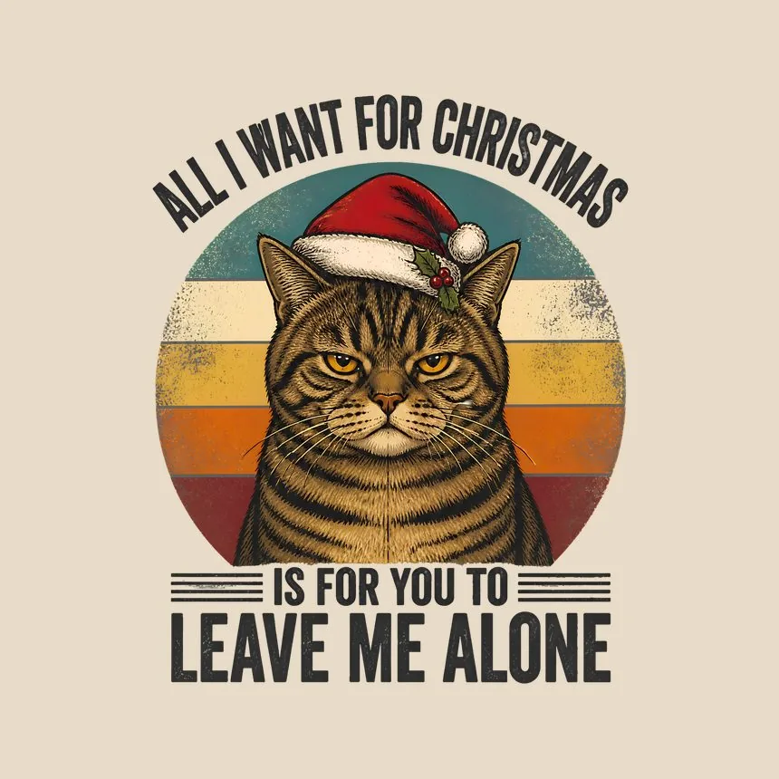 All I Want For Is For You To Leave Me Alone — funny cat tote bag