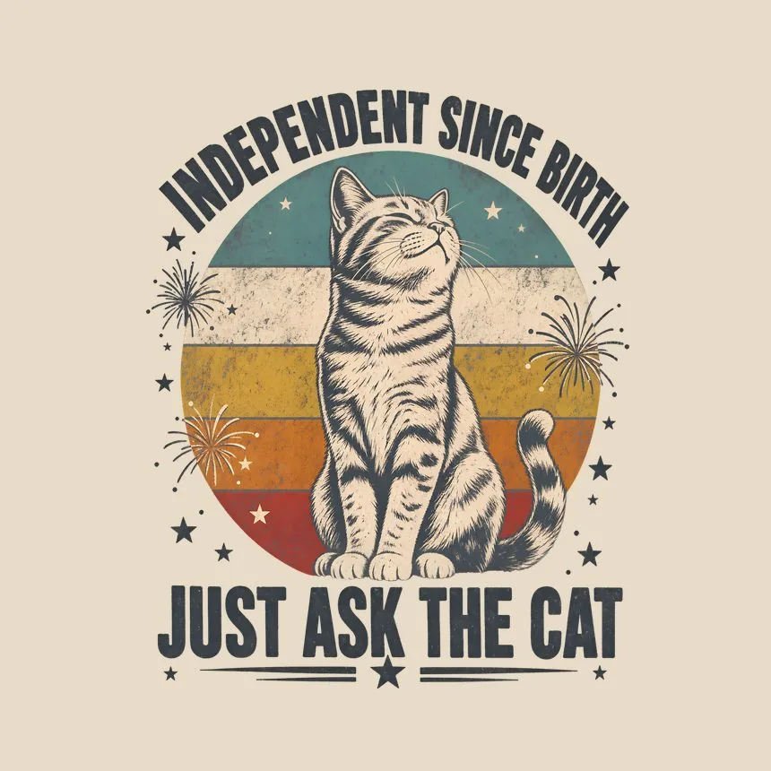Independent Since Birth Just Ask The Cat — funny cat tote bag
