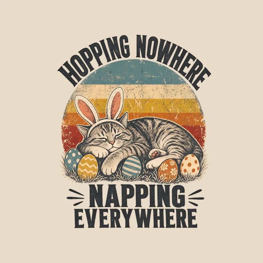 Hopping Nowhere Napping Everywhere Cat Design — funny cat tote bag