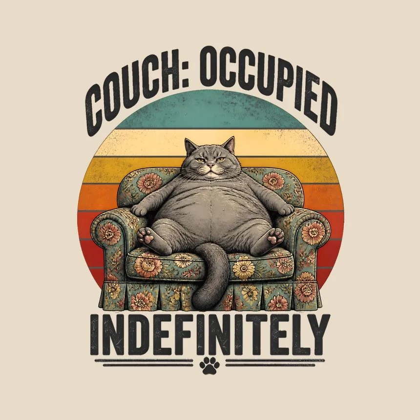 Couch Occupied Indefinitely Cat — funny cat tote bag