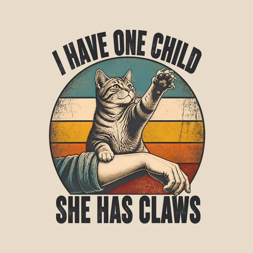 I Have One Child She Has Claws — funny cat tote bag