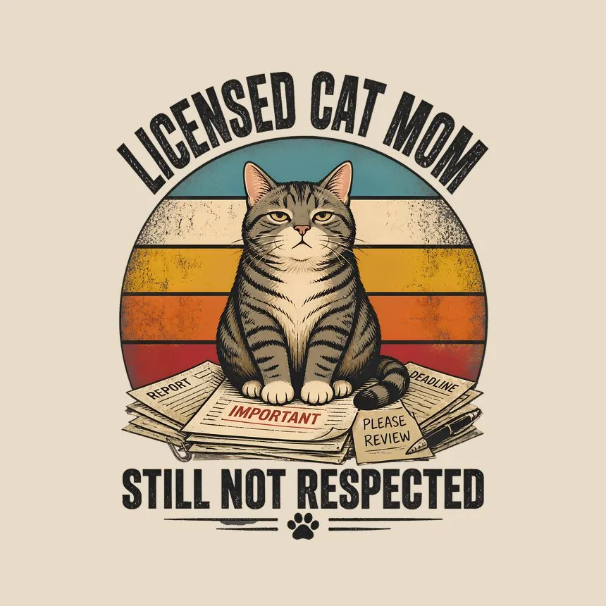 Licensed Cat Mom Still Not Respected — funny cat tote bag