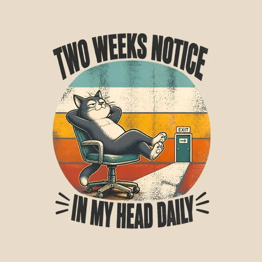 Two Weeks Notice In My Head Cat — funny cat tote bag
