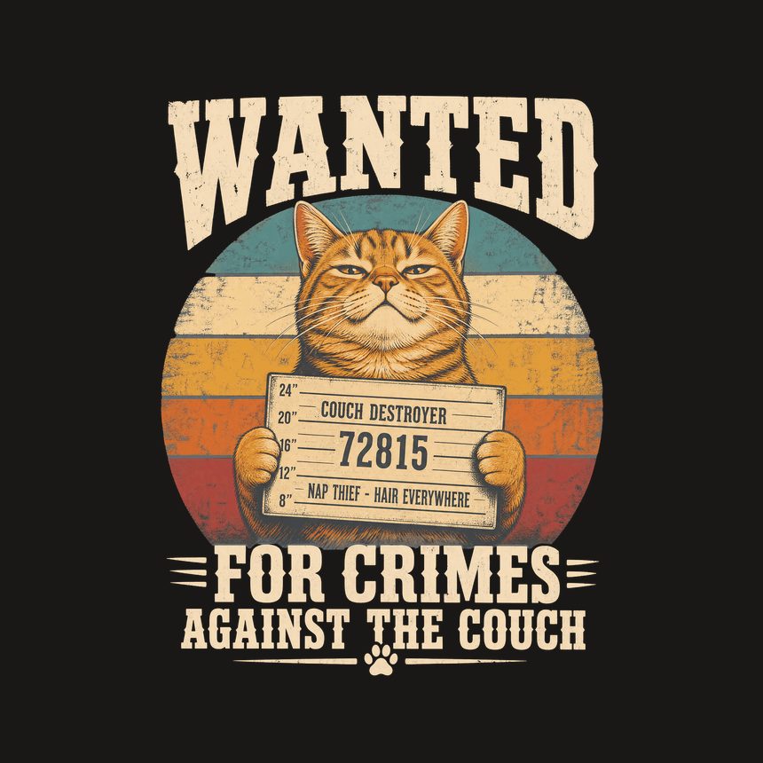 Wanted For Crimes Against The Couch Cat — funny cat tumbler
