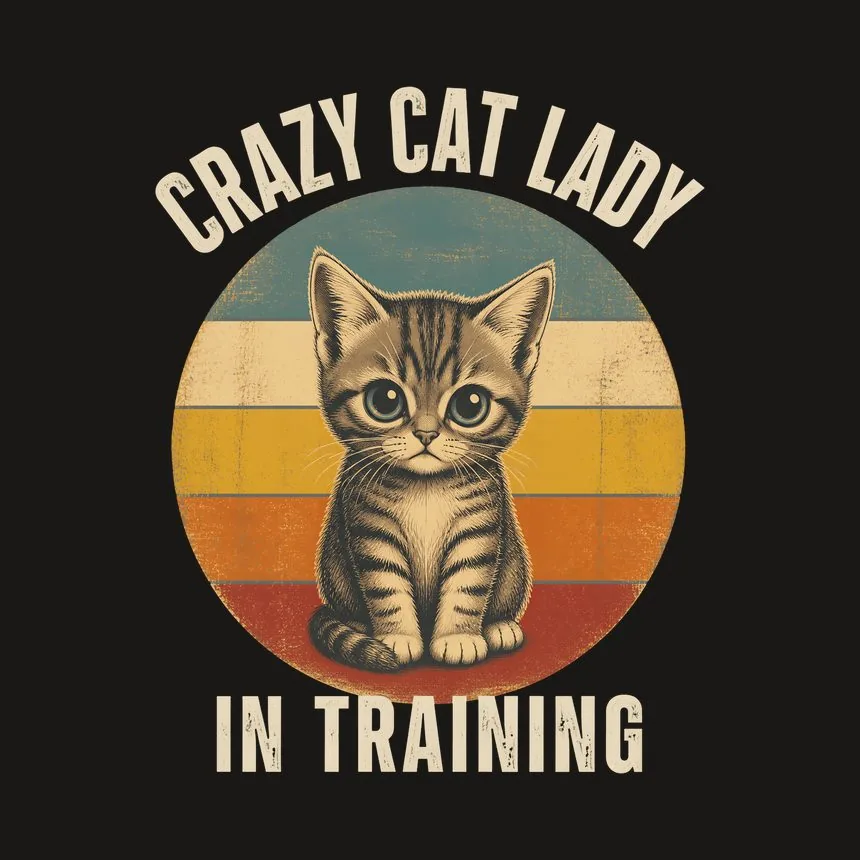 Crazy Cat Lady In Training Retro Cat Design — funny cat tumbler