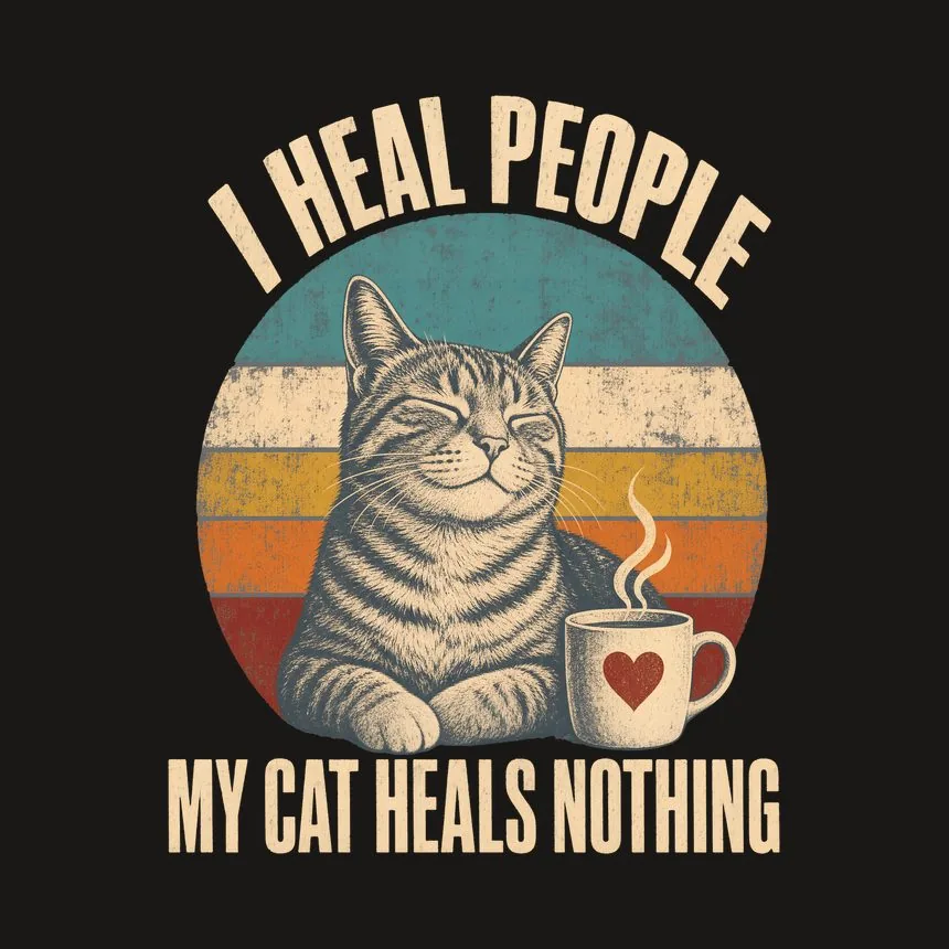I Heal People My Cat Heals Nothing Cat Design — funny cat tumbler