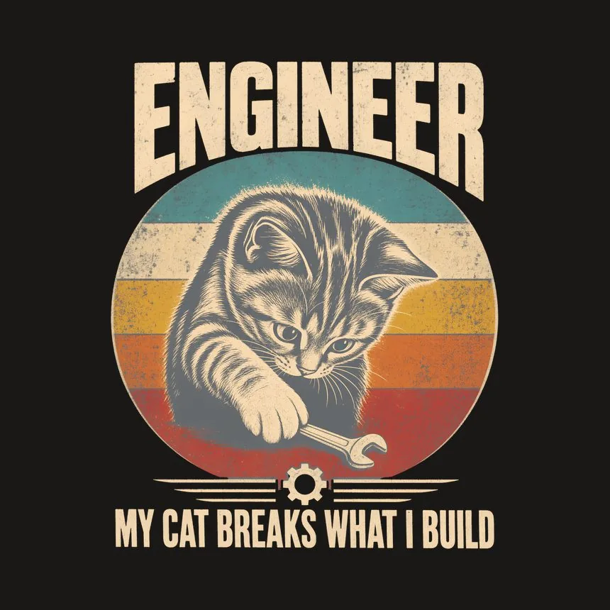Engineer My Cat Breaks What I Build Cat Design — funny cat tumbler