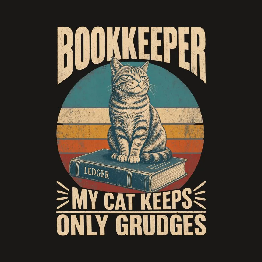 Bookkeeper My Cat Keeps Only Grudges Cat Design — funny cat tumbler