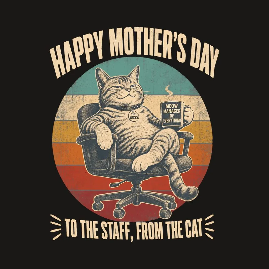 Happy Mother'S Day To The Staff, From The Cat — funny cat tumbler