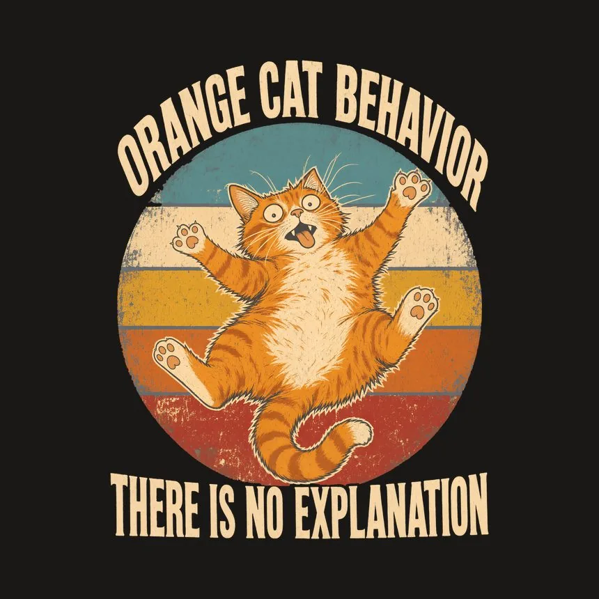 Orange Cat Behavior There Is No Explanation — funny cat tumbler