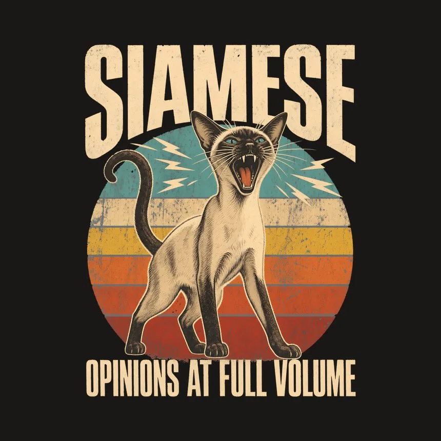 Siamese Opinions At Full Volume Retro Cat Design — funny cat tumbler