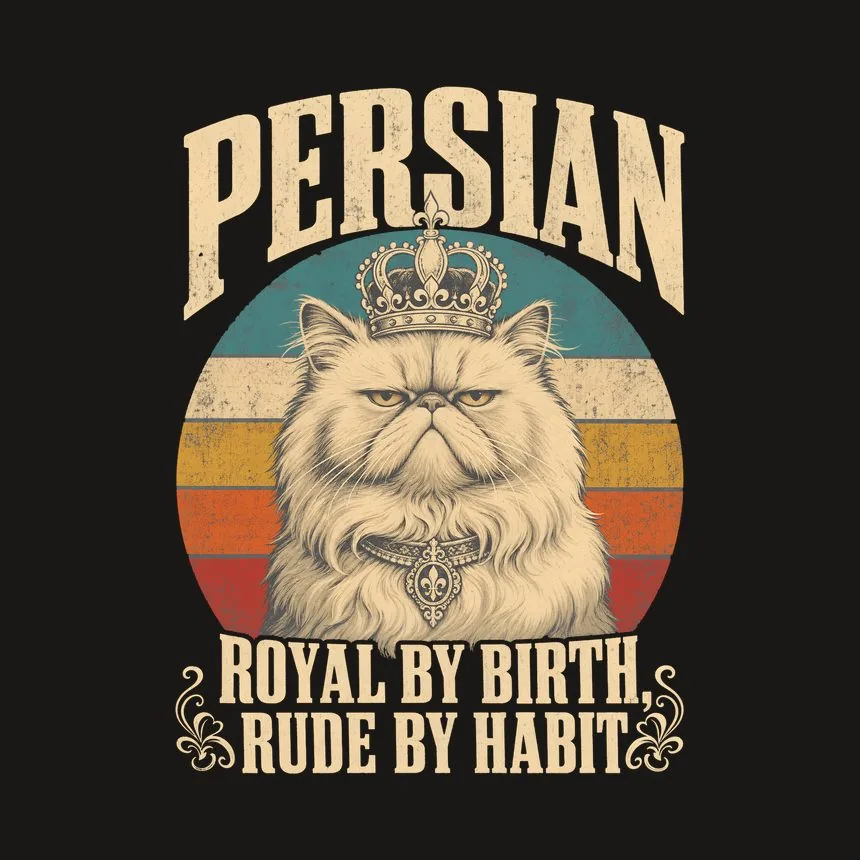 Persian Royal By Birth, Rude By Habit Cat Design — funny cat tumbler